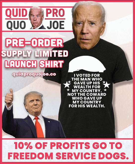 Quid Pro Quo Joe Clothing Advertisement
